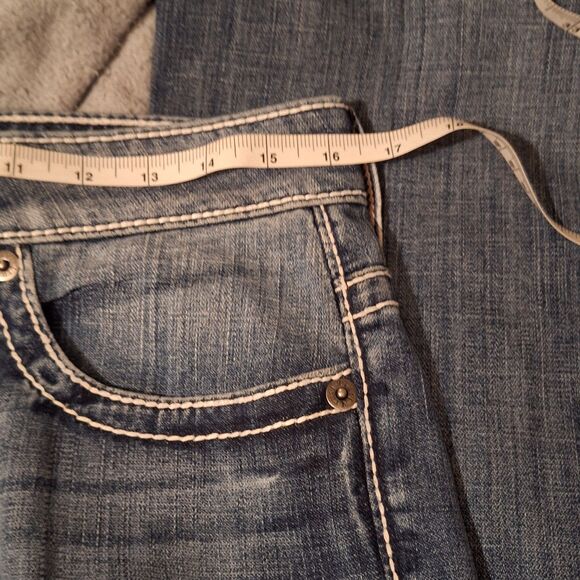 Cruel Denim Hannah Womens Flare Embroidered Blue Jeans Size 28 - Picture 12 of 14